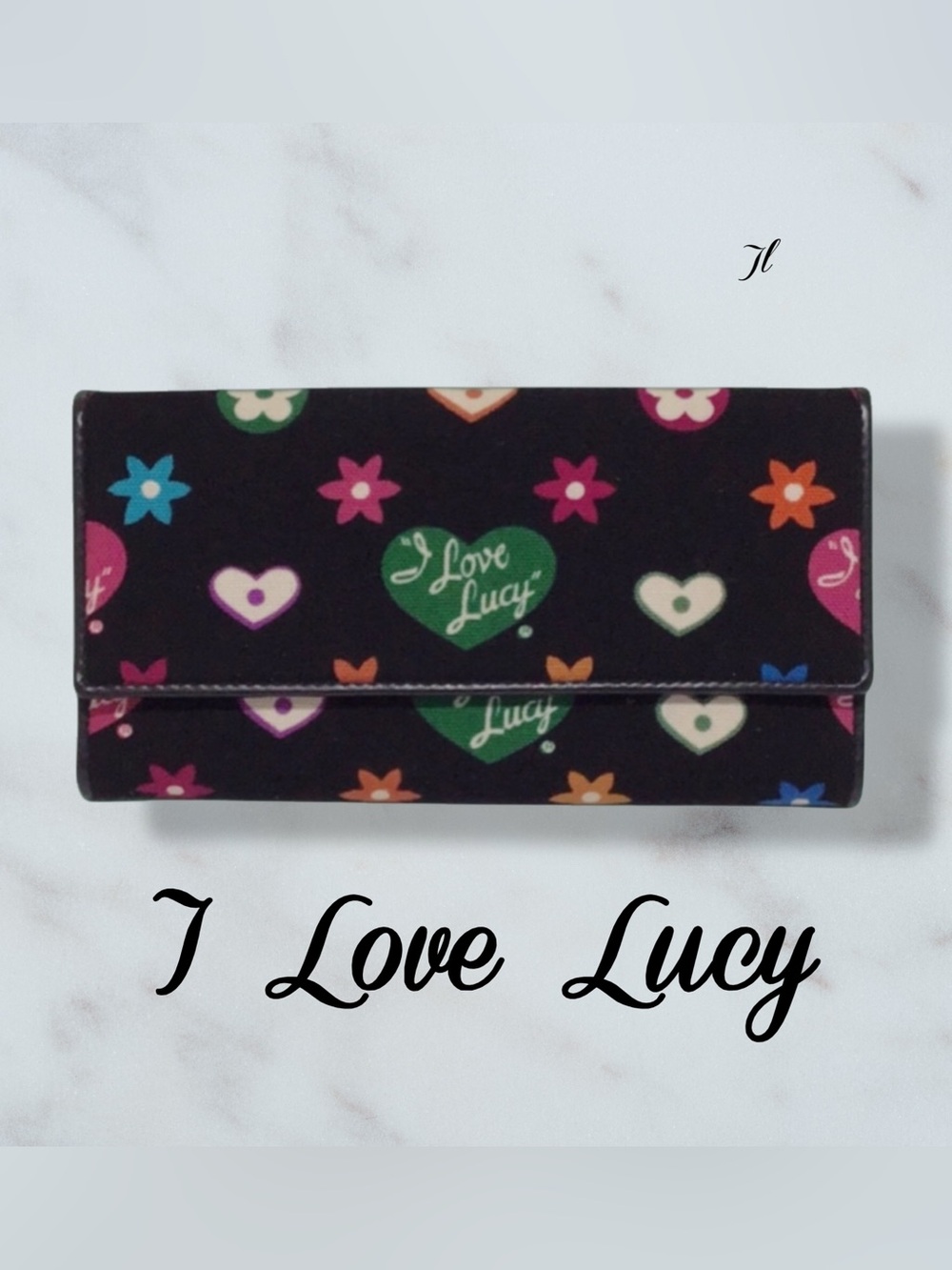 I LOVE LUCY Long Tri Fold Wallet NEW